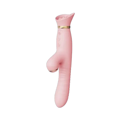 Пульсатор-вибратор с вакуумной стимуляцией клитора Zalo - ROSE Thruster Strawberry Pink
