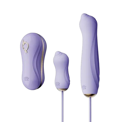 Набор 3в1 Zalo – UNICORN Set Violet, виброяйцо, пульсатор, вакуумный стимулятор