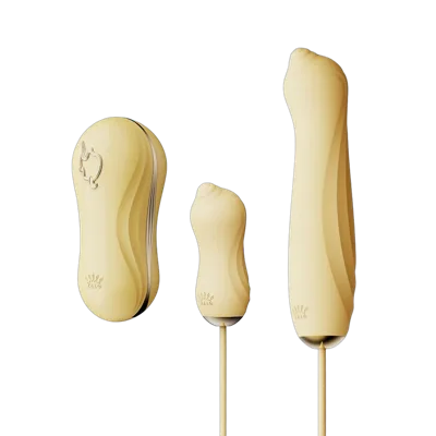 Набор 3в1 Zalo – UNICORN Set Yellow, виброяйцо, пульсатор, вакуумный стимулятор