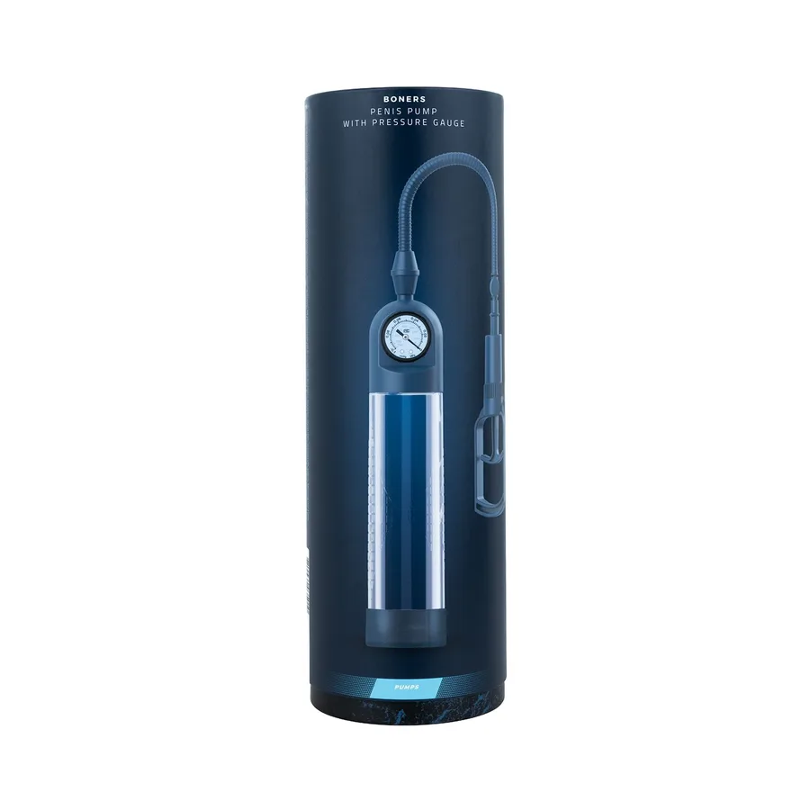 Вакуумна помпа для пеніса Boners Penispump With Pressure Gauge