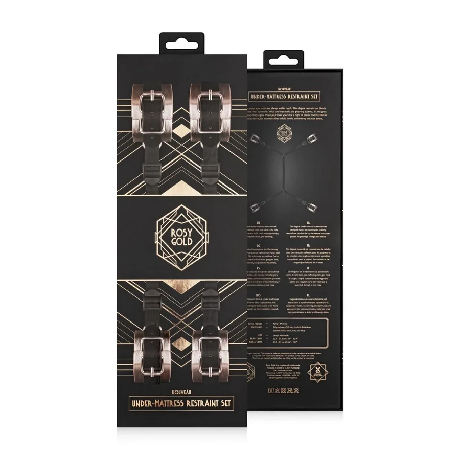 Фіксатор рук і ніг для ліжка Rosy Gold - Under-Mattress Restraint Set