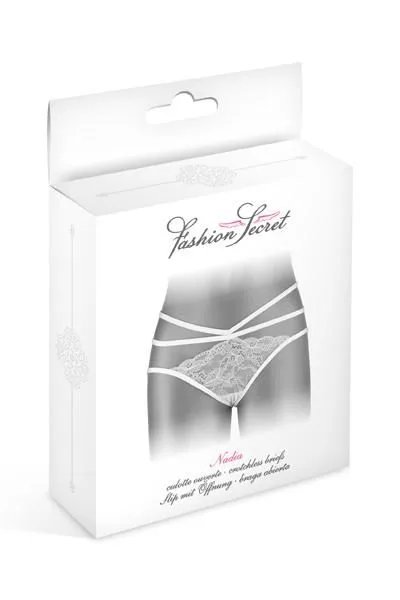 Трусики с открытой попкой Fashion Secret Nadia White