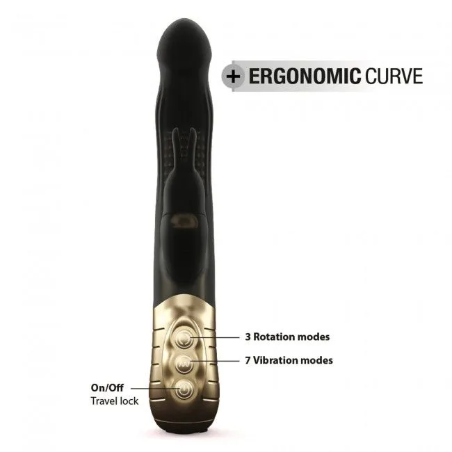 Вібратор-кролик Dorcel Baby Rabbit Gold 2.0 з перлинним масажем і головкою, що обертається 