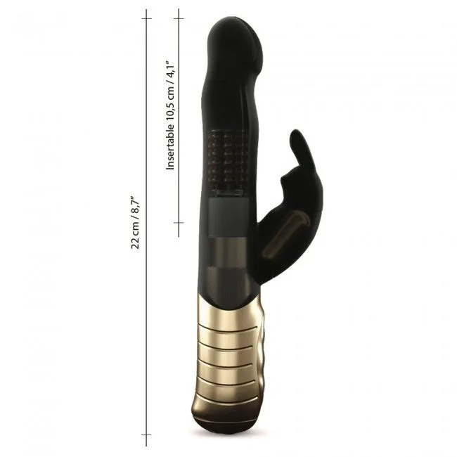 Вібратор-кролик Dorcel Baby Rabbit Gold 2.0 з перлинним масажем і головкою, що обертається 
