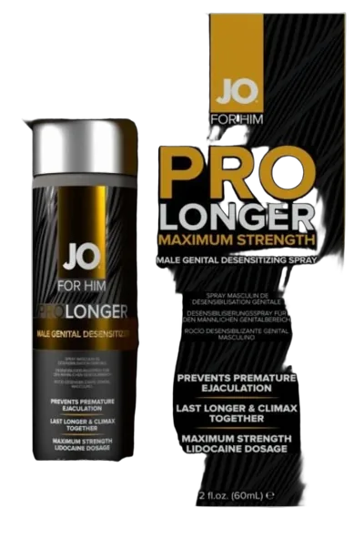 Пролонгувальний спрей JO Prolonger Spray with Lidocaine (60 мл), не містить мінеральних масел
