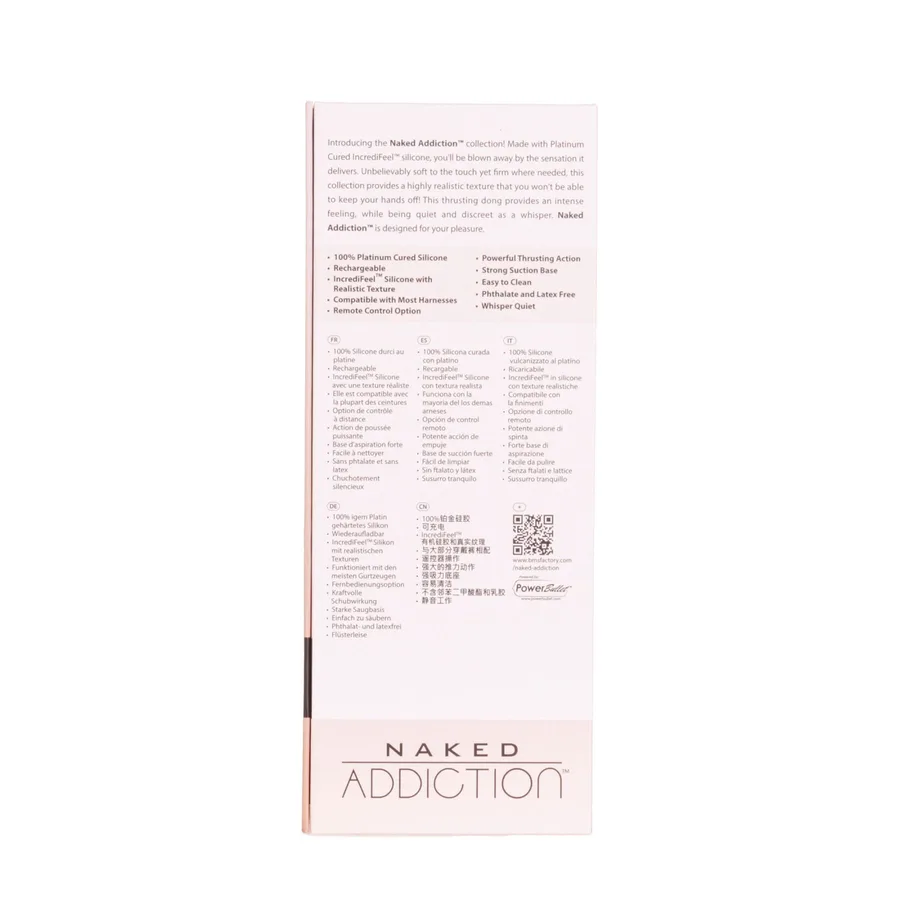 Фалоімітатор із пульсацією Addiction Naked Addiction 8.5” Thruster - Vanilla