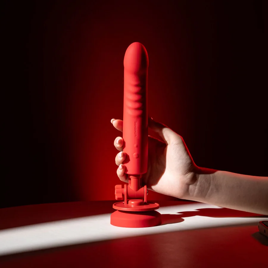 Смарт-мини секс-машина Lovense Mission 2 Vibrating suction cup dildo, 6500 вибраций/мин, Touch Sense