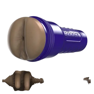 Мастурбатор-попка Fleshlight Boost Blast Female Medium Dark Flesh, плаваючі кільця Turbo Tech