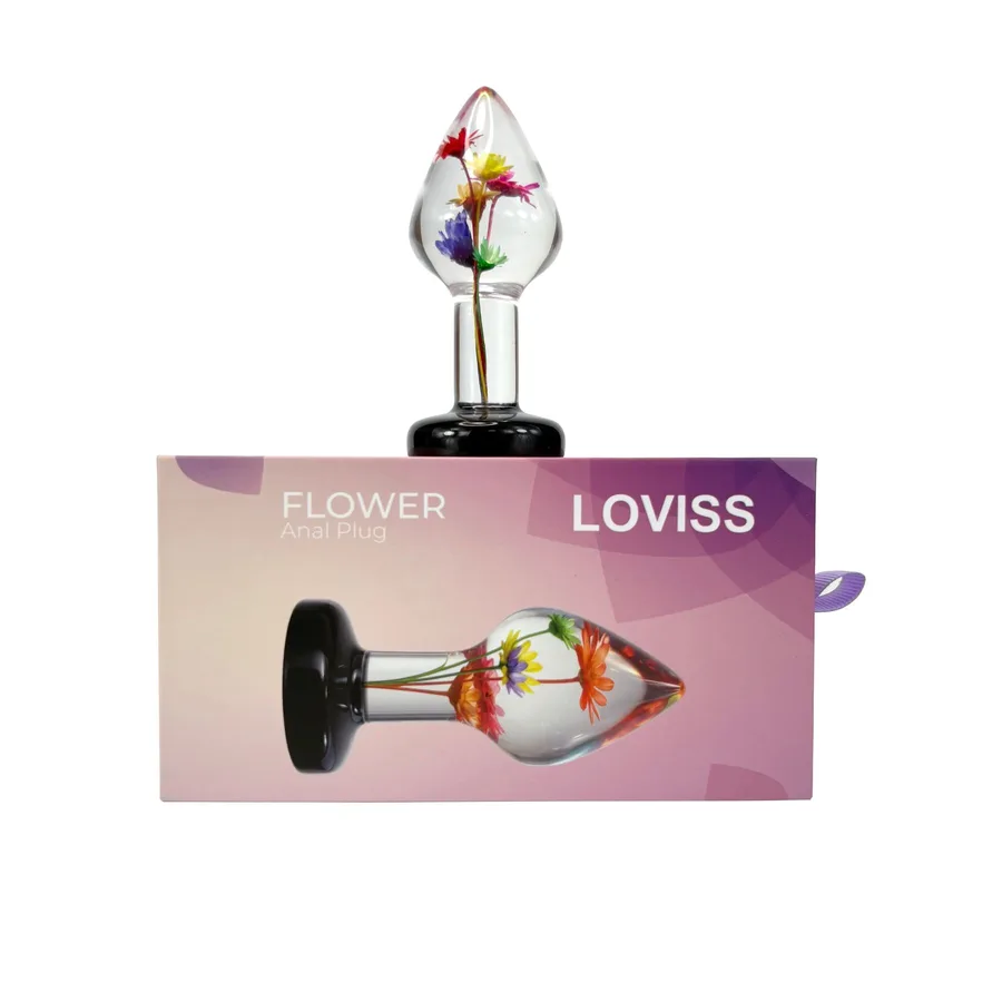 Роскошная анальная пробка Loviss Helichrysum Anal Plug с настоящим бессмертником внутри
