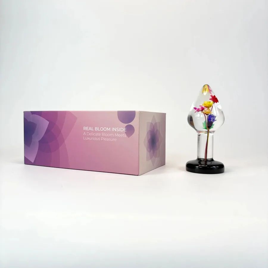 Роскошная анальная пробка Loviss Helichrysum Anal Plug с настоящим бессмертником внутри