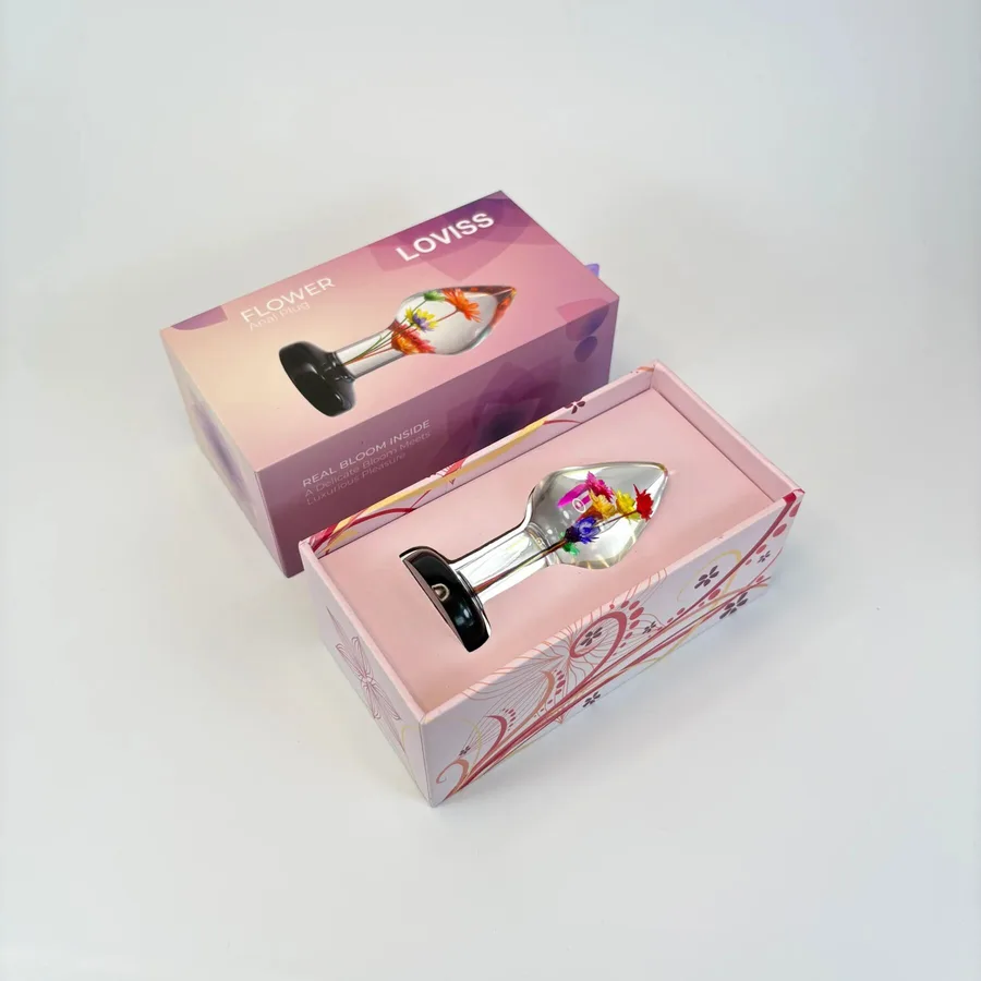 Роскошная анальная пробка Loviss Helichrysum Anal Plug с настоящим бессмертником внутри