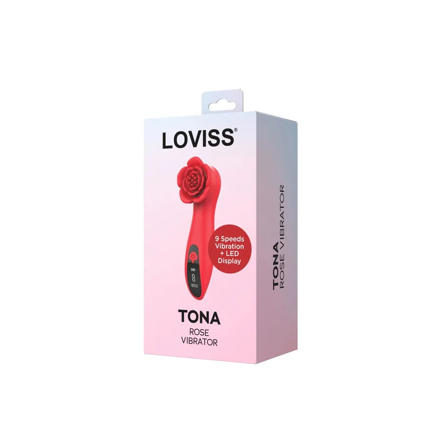 Розкішний вібратор для клітора Loviss Tona Rose Vibrator, у вигляді троянди, 9 режимів