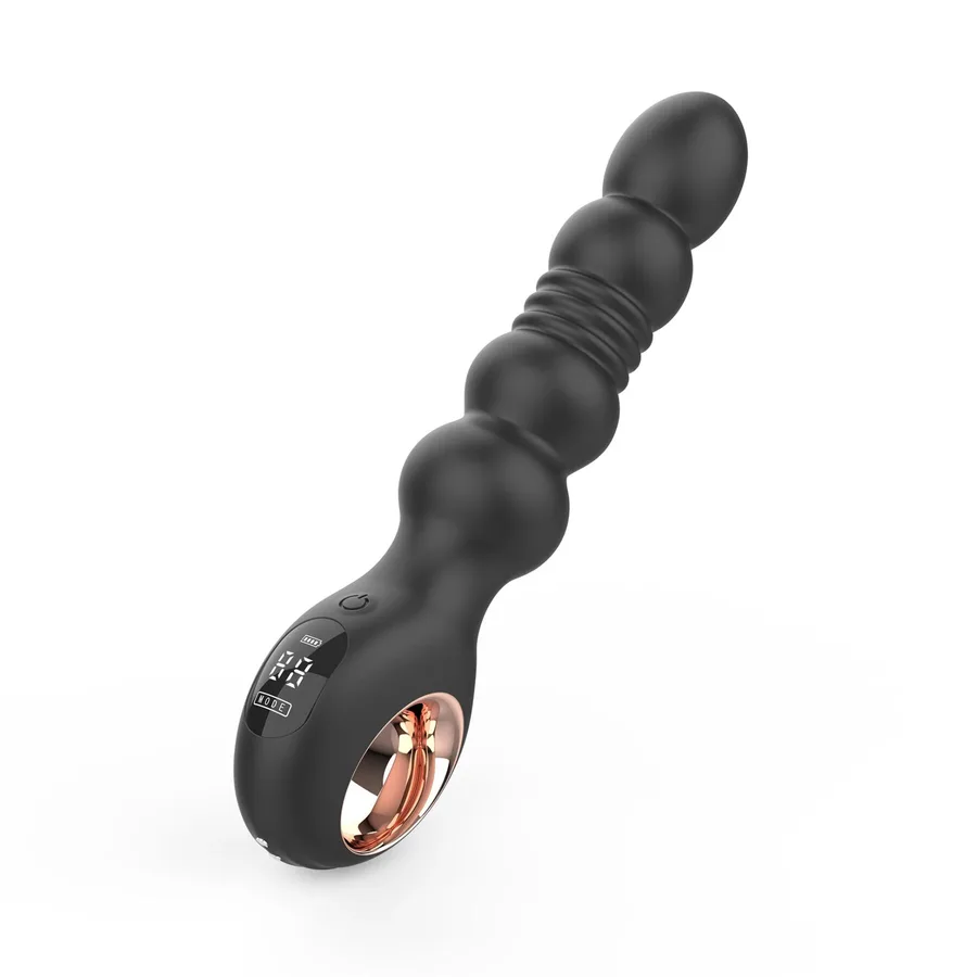 Анальный вибратор с пульсацией Loviss Thor Thrusting Anal Plug, 2 мотора