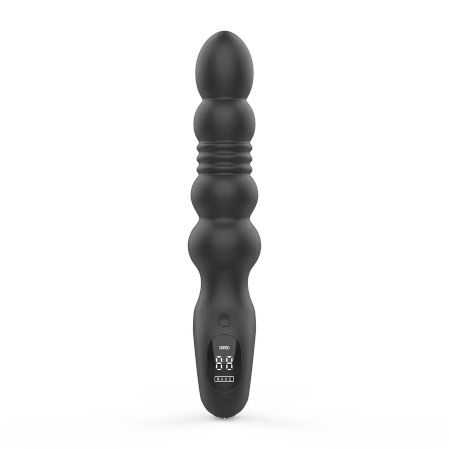 Анальный вибратор с пульсацией Loviss Thor Thrusting Anal Plug, 2 мотора