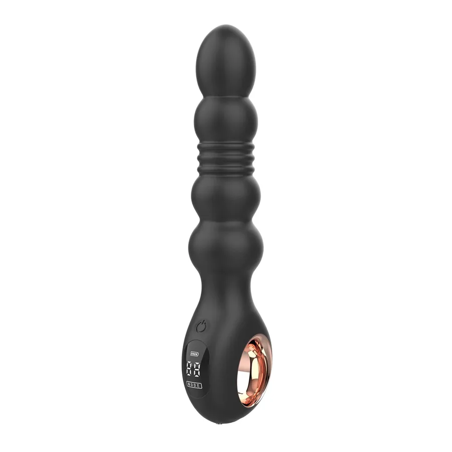 Анальный вибратор с пульсацией Loviss Thor Thrusting Anal Plug, 2 мотора