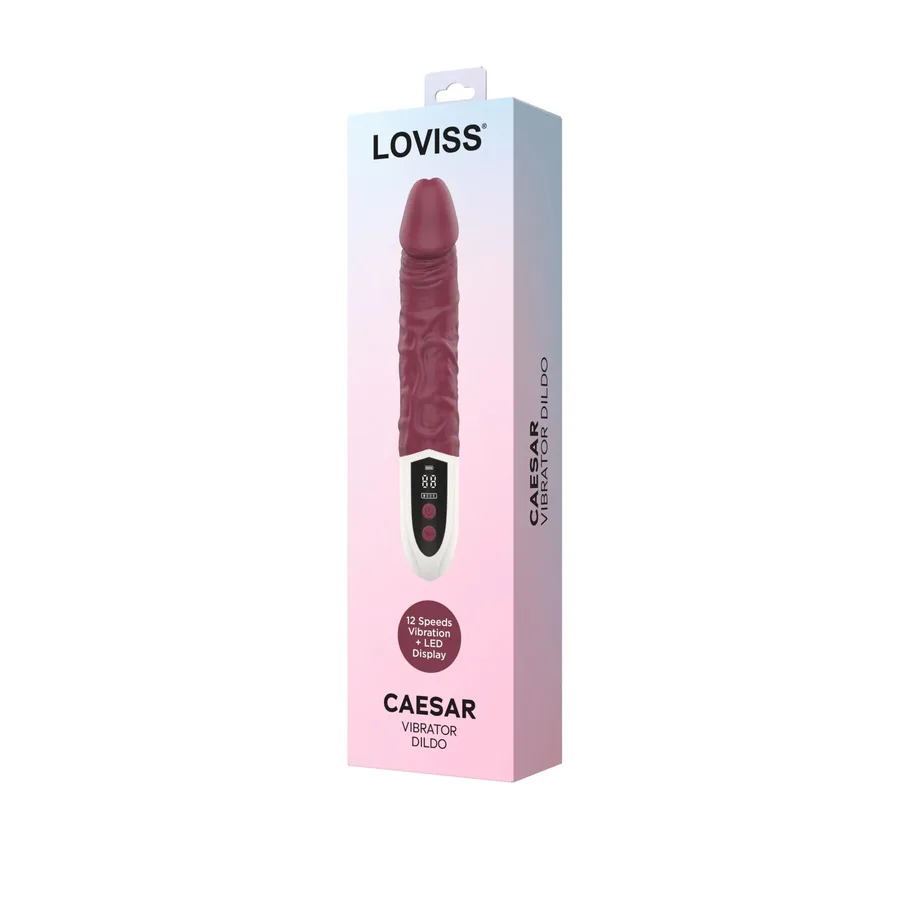 Фаллоимитатор с вибрацией Loviss Caeser Vibrator Dildo, реалистичный, 12 режимов