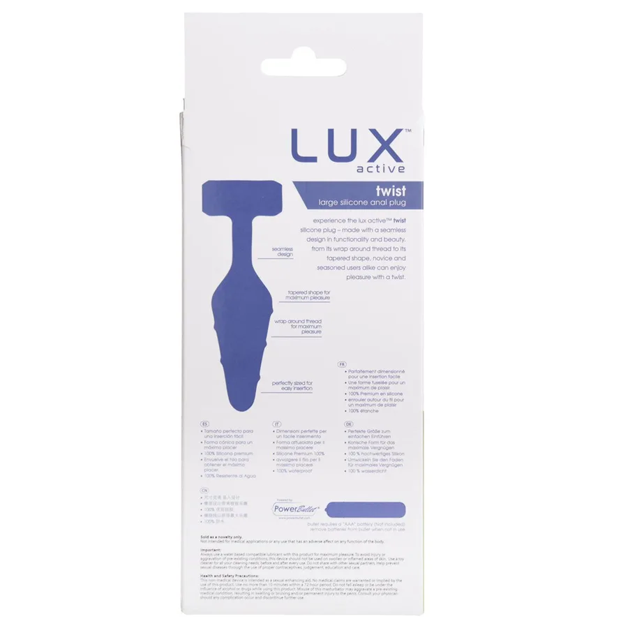 Анальна пробка Lux Active Twist Plug Large Blue