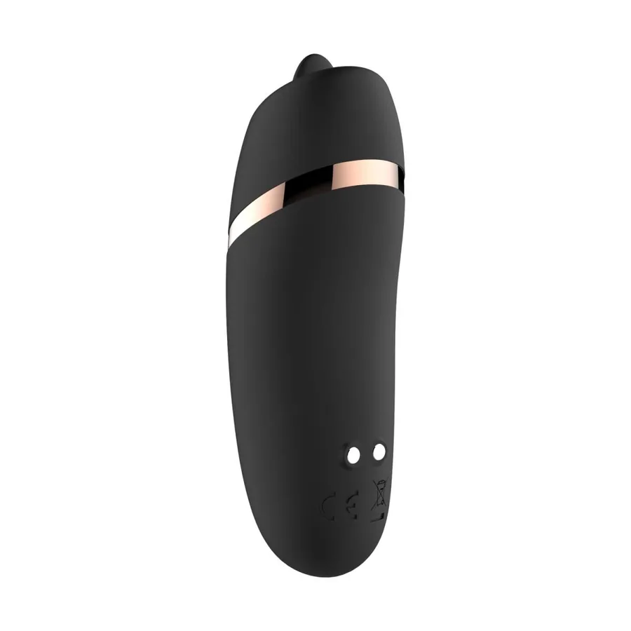 Мінівібратор з язичком Rosy Gold - Vibrating & Licking Dual Stimulator