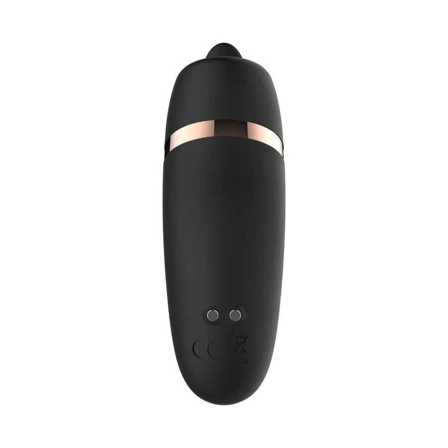 Мінівібратор з язичком Rosy Gold - Vibrating & Licking Dual Stimulator