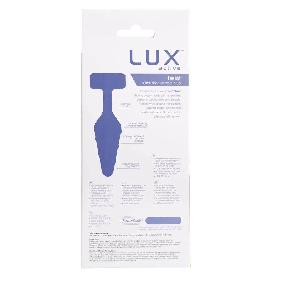 Анальна пробка Lux Active Twist Plug Small Blue