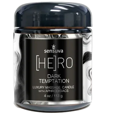 Массажная свеча Sensuva [HE]RO Dark Temptation Massage Oil Candle 113г
