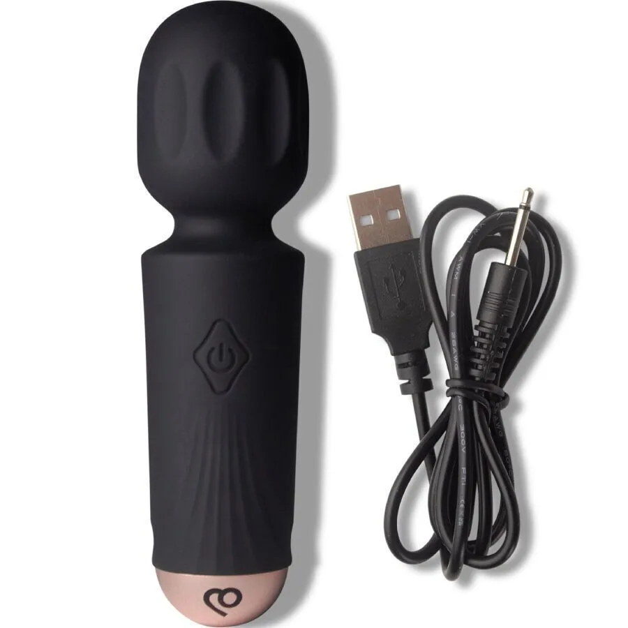Вібромасажер Rocks Off Mini Wand Black Tulip, 16 режимів