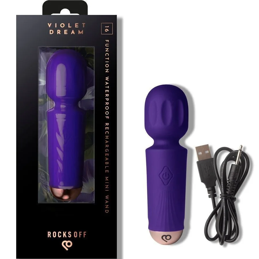 Вібромасажер Rocks Off Mini Wand Violet Dream, 16 режимів