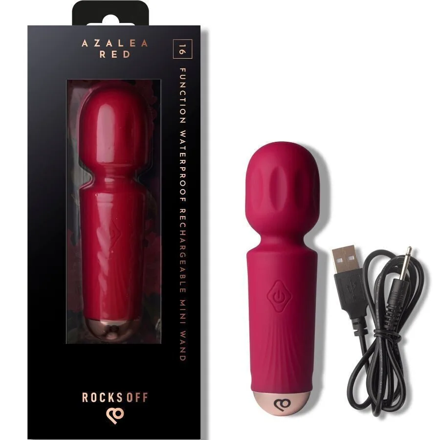 Вібромасажер Rocks Off Mini Wand Azalea Red, 16 режимів