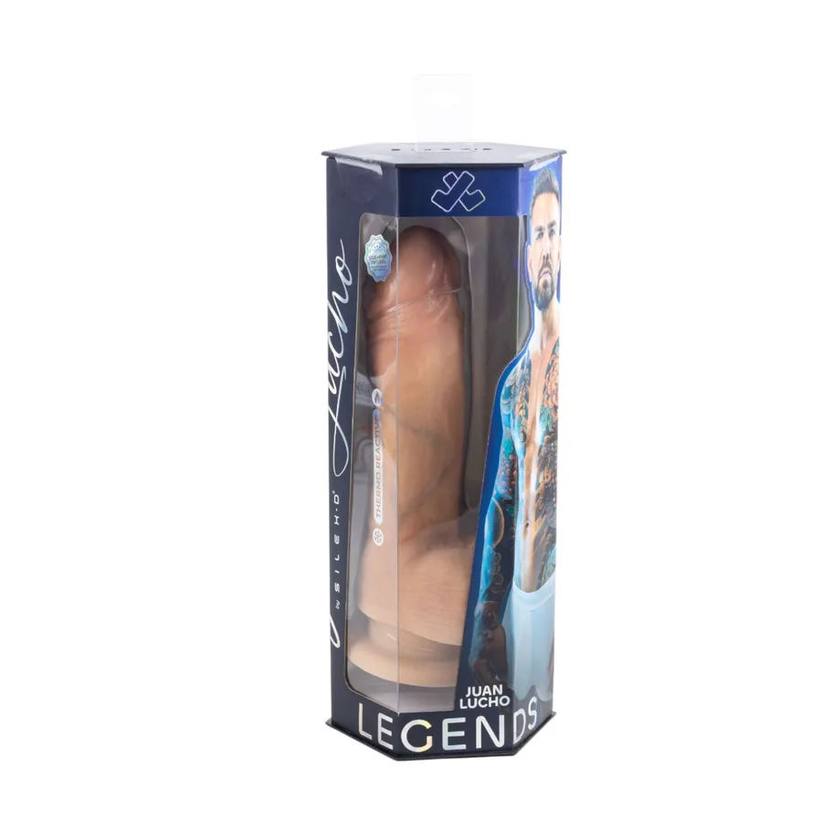 Фаллоимитатор SilexD Legends - Juan Lucho Dildo 9", двухслойный, силикон+Silexpan
