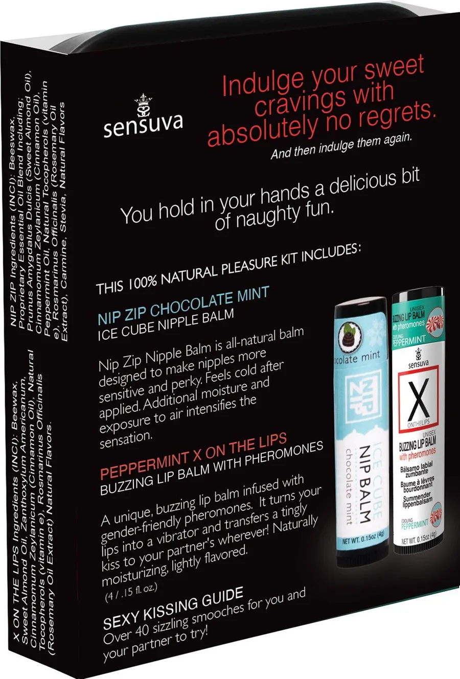Подарунковий набір Sensuva Lips & Nips Pleasure Kit - Chocolate Peppermint 2 x 4г