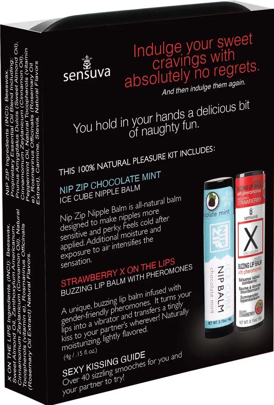 Подарунковий набір Sensuva Lips & Nips Pleasure Kit - Chocolate Strawberry 2 x 4г