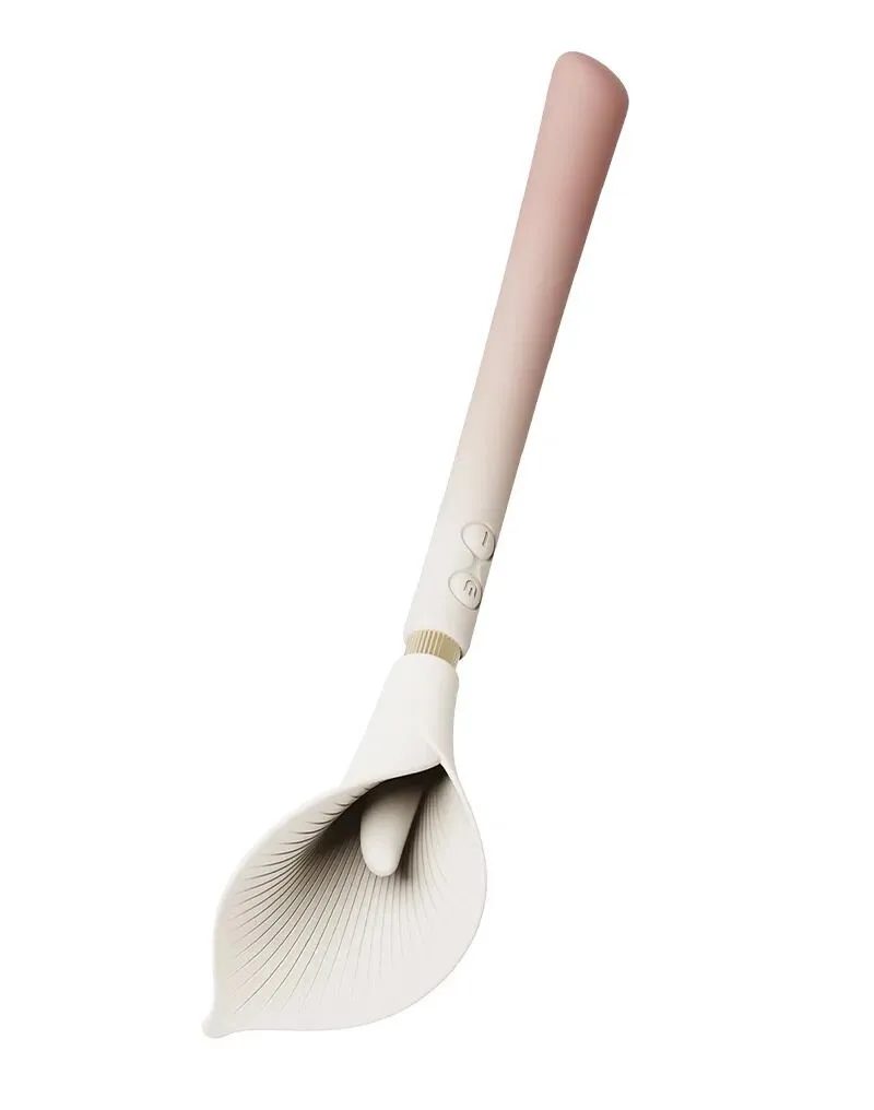 Розкішний вібромасажер Zalo – Calla Blossom Pink, двосторонній, 2 мотори