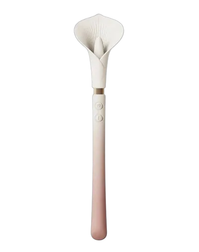 Роскошный вибромассажер Zalo – Calla Blossom Pink, двусторонний, 2 мотора