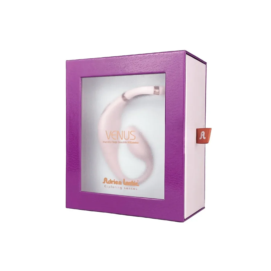 Смарт-вібратор для пар Adrien Lastic Venus + APP, подвійний, можна носити під одягом, 10 режимів