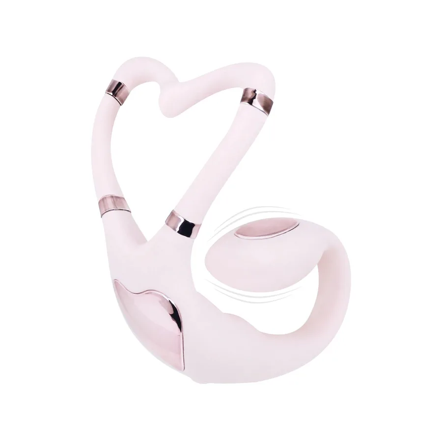 Смарт-вібратор для пар Adrien Lastic Venus + APP, подвійний, можна носити під одягом, 10 режимів