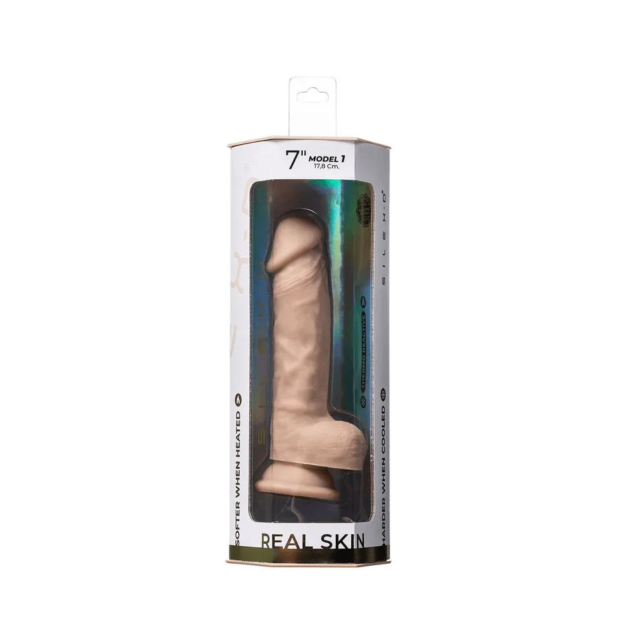 Фаллоимитатор SilexD Johnny Real Skin Flesh MODEL 1, суперреалистичный, на присоске, диаметр 3,8 см