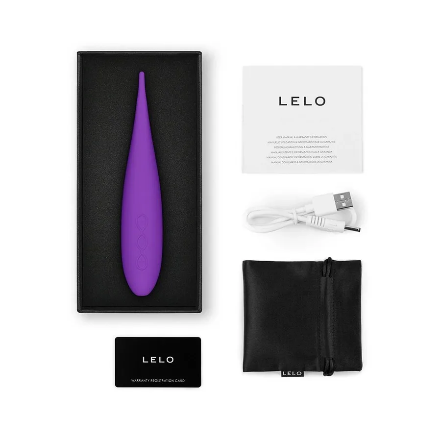 Клиторальный вибратор LELO DOT Travel Purple, точечная стимуляция, 8 режимов