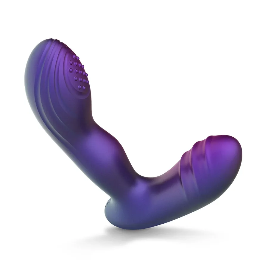 Анальная вибропробка с пульсацией Hueman - Galaxy Tapping Buttplug