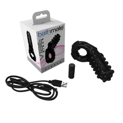 Ерекційне віброкільце Bathmate Vibe Ring Tickle з великим стимулятором клітора або яєчок