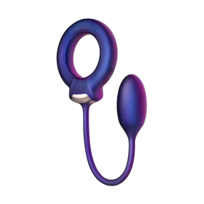 Ерекційне віброкільце з віброяйцем Hueman - Eclipse Anal Vibrator