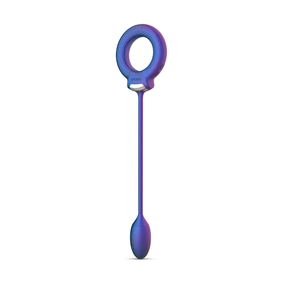Ерекційне віброкільце з віброяйцем Hueman - Eclipse Anal Vibrator