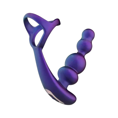 Анальний вібратор з ерекційним кільцем Hueman - Stellar Force Anal Beads with Cockring