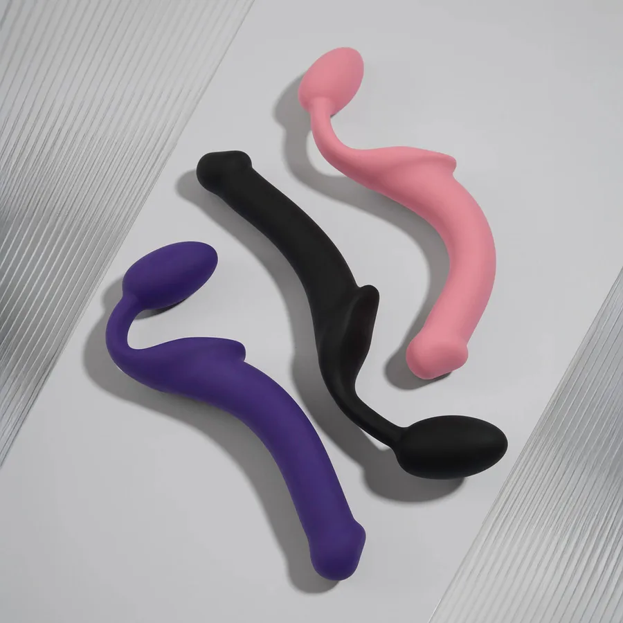 Безремневой страпон Strap-On-Me Rose XL, полностью регулируемый, диаметр 4,5см