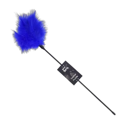 Лоскітка з пером індика Art of Sex – Feather Paddle, синя