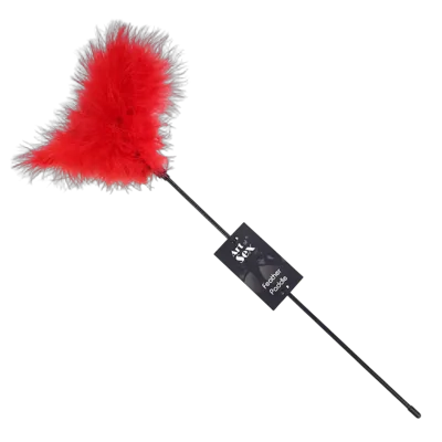 Лоскітка з пером індика Art of Sex – Feather Paddle, червона