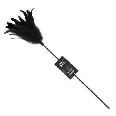 Лоскітка з пером півня Art of Sex – Feather Paddle, чорна