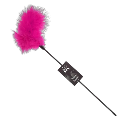 Лоскітка з пером індика Art of Sex – Feather Paddle, темно-рожева