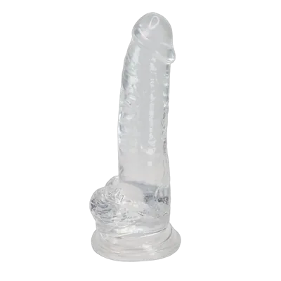 Прозорий фалоімітатор Alive Jelly Dildo Torrent, ТПЕ, присоска, діаметр 4.5см, довжина 20,6см