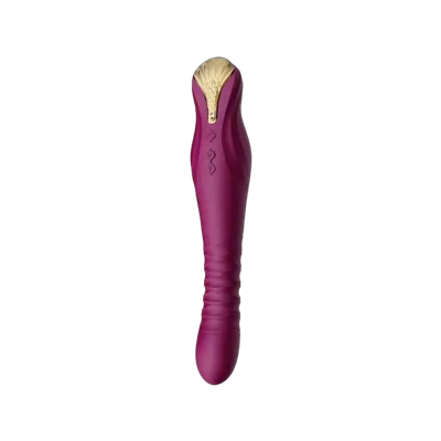 Смартвибратор-пульсатор Zalo — King Velvet Purple, кристалл Swarovski