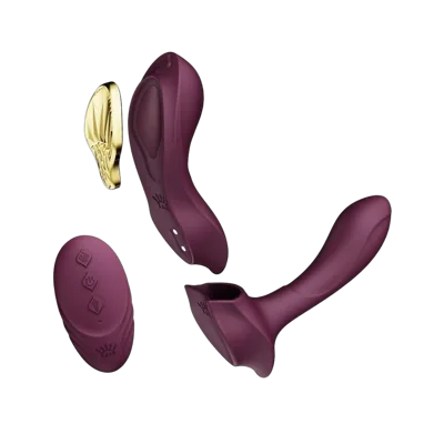 Смарт-вібратор у трусики Zalo - AYA Velvet Purple, насадка та пульт ДК